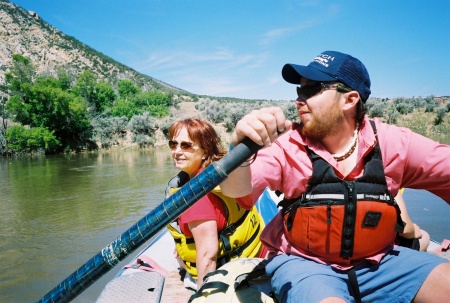 Rafting down the Green River, Utah