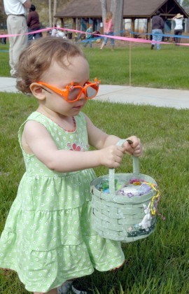 Granddaughter- Natalie's 1st Easter egg hunt
