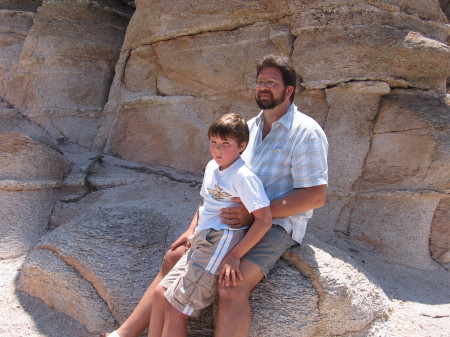 Steven and I relaxing, Tuscon AZ, 2006