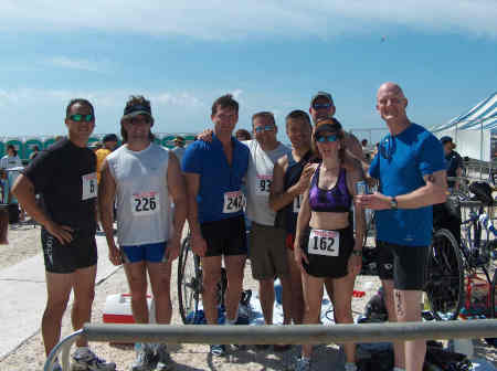 Kevin, Charlie, Me and others Mulletman Tri