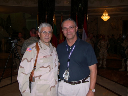 Marshall and Gen. George Casey in Baghdad, Iraq Aug/06