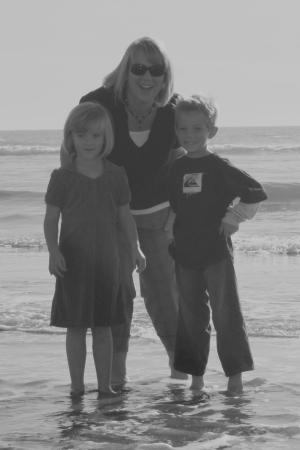 Me & my kids at the beach