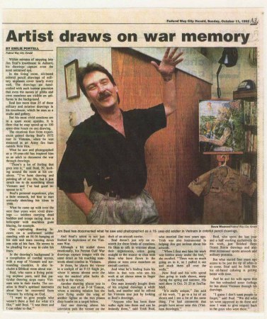 Artist draws on war memory