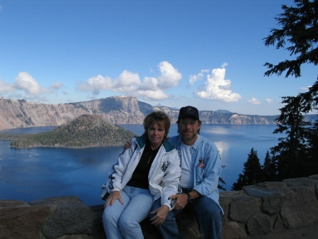 My hubby and I at Crater Lake, Oregon 2004