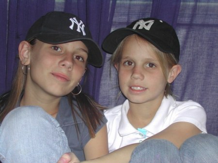 Tori and Taylor, big Yankee fans.