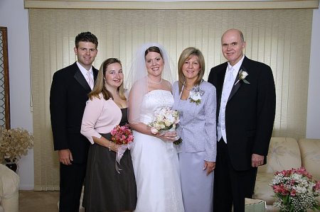 Son James, daughter in law Lisa, daughter Stephanie, Diana and husband John