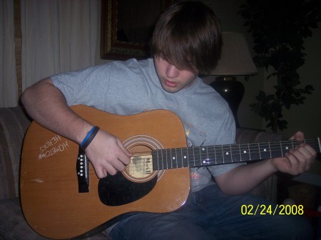 Brooks and his guitar