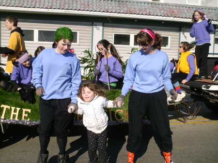 Ashley dancing in the Christmas parade