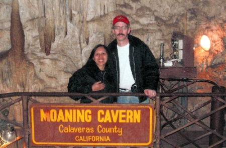 steve and lorna inside moaning cavern