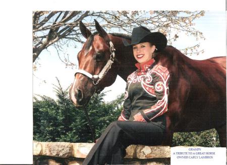 MY DAUGHTER CARLY AND HER HORSE GRAMPS