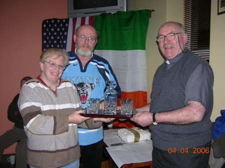 Father Tommy Harrington presented the Crystal