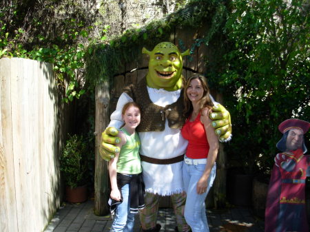 my daughter Amber, Shrek, and me -April '06