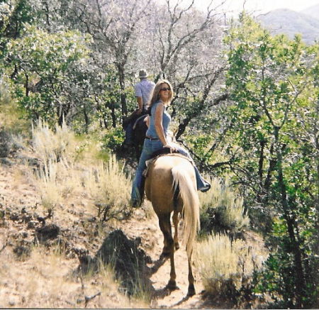 Horse back riding with my husband on our anniversary