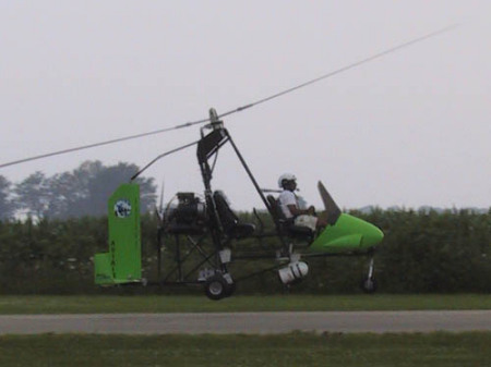 MICHAEL FLYING HIS GYROCOPTER IN MENTONE IN