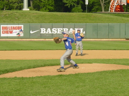 Justin pitching in Ripken Statium