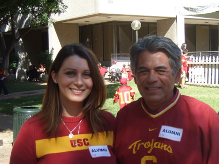 Oct. 2007 at a tailgate party before USC football game with my daughter