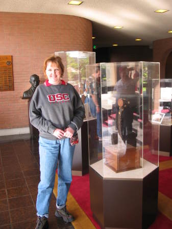 With th eNational Championship Trophy at USC