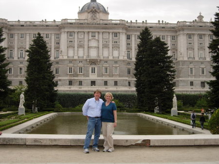 David and I in Spain [Royal Palace in Madrid]