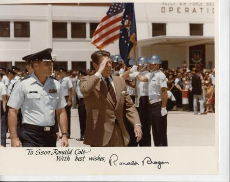 Carrying the AF Flag for President Reagan