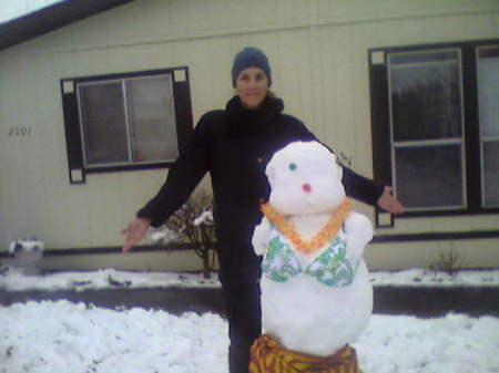 my first real snow person