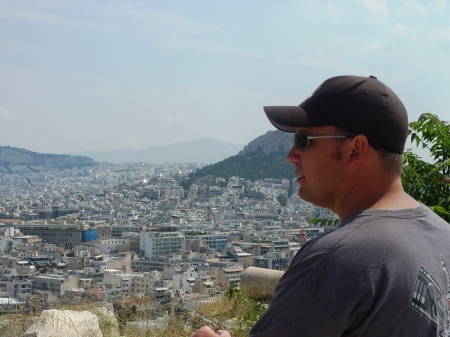 Overlooking Athens Greece during our honeymoon