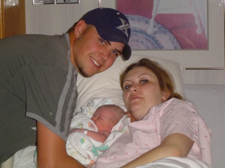 My youngest son Jacob Joly and his girl Alicia and my newest grandson Orlando born 5-15-07