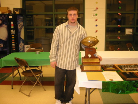 My son Anthony with the Rutgers Trophy 06' remember Glenn won it to in 79'