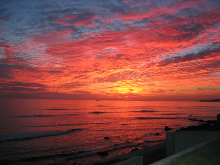 Sunset on the Baja coast where we live