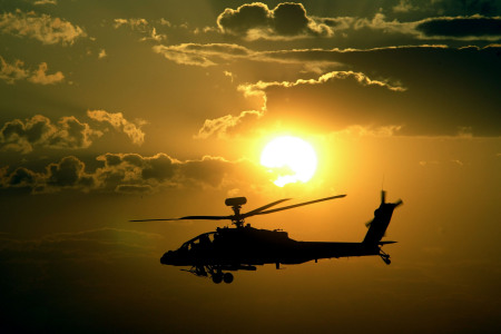 Apache at sunset