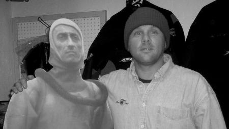 Capt. Cousteau et moi a la boutique de SCUBA '07