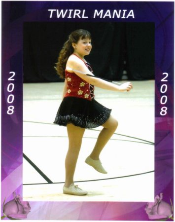 My daughter competing at Twirlmania, 2008