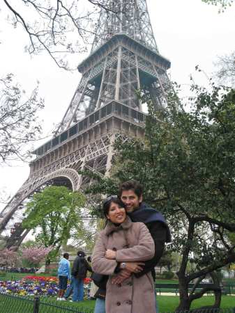 At the foot of the Eiffel tower, Paris