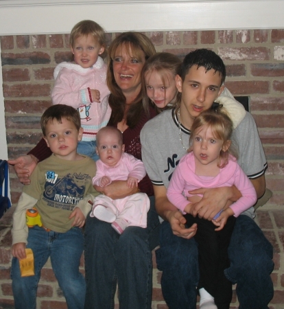 Myself, my youngest son and my grandbabies