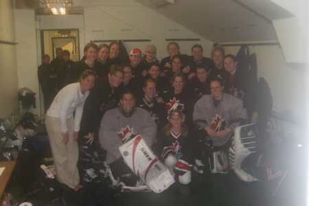 Maddie with the Women's National hockey team 07