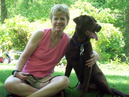 Me & my best friend, Carley our chocolate lab