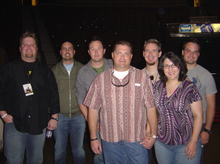 My husband and me with the Christian Band "Mercy Me"