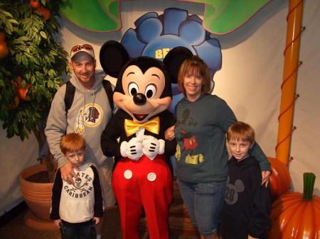 Family with Mickey at Disney