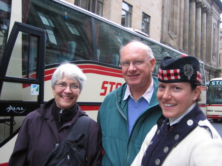 Mom and Dad and me in Glasgow, August 2007