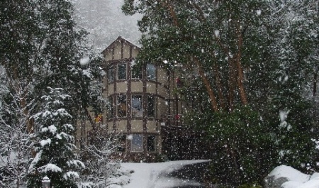 Our house in the snow