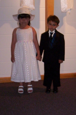 This is my son and my niece our flower girl and ringbearer