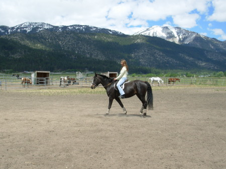 riding my horse, Cozette