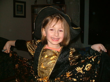 Grace in her Halloween costume