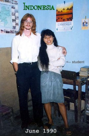 Indonesia 1990 with a Student