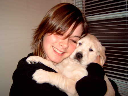My Daughter Amanda and her friends puppy, 2007
