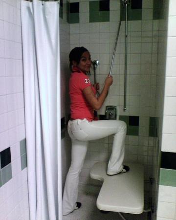 Ashley-Ciara chillin` in her school bathroom being a nerd !