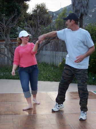 My wife Susanna and I dancing