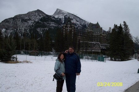 Wife and I in Banff, Alberta Canada