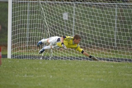 My youngest, Alec,  in the goal!