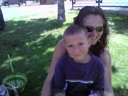 Aunt Bree with William at Peoria Sports Complex for Easter       April 7, 2007