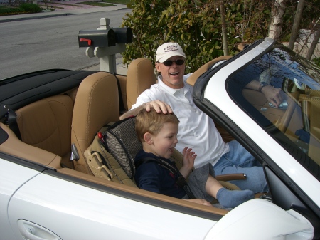 Jeff and Jack in Papa's new car